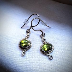 Peridot 💚 French Loop Earrings
